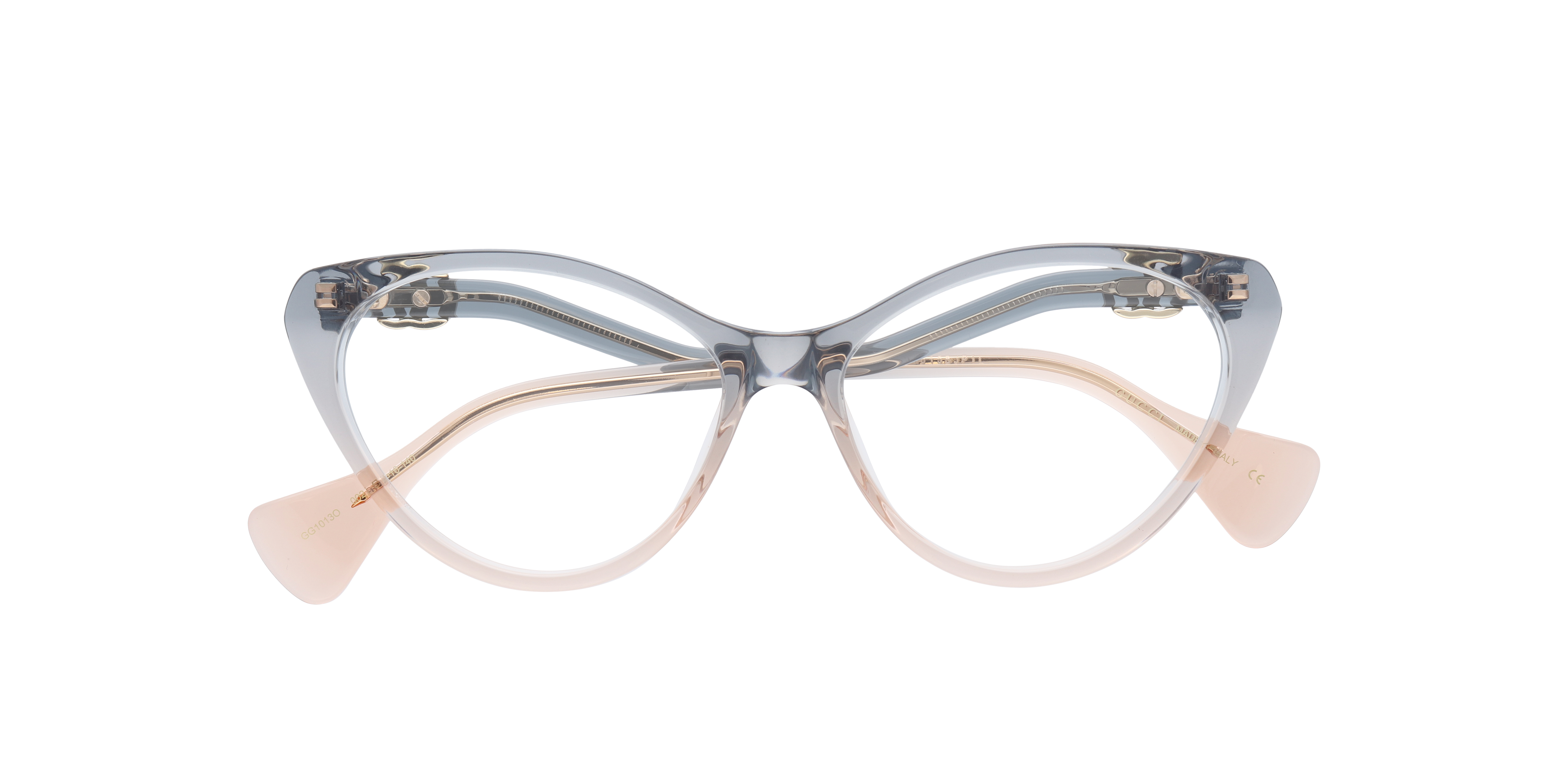 GG1013O Black Gold AcetateSunglass Frames for Glasses Direct, Closed View