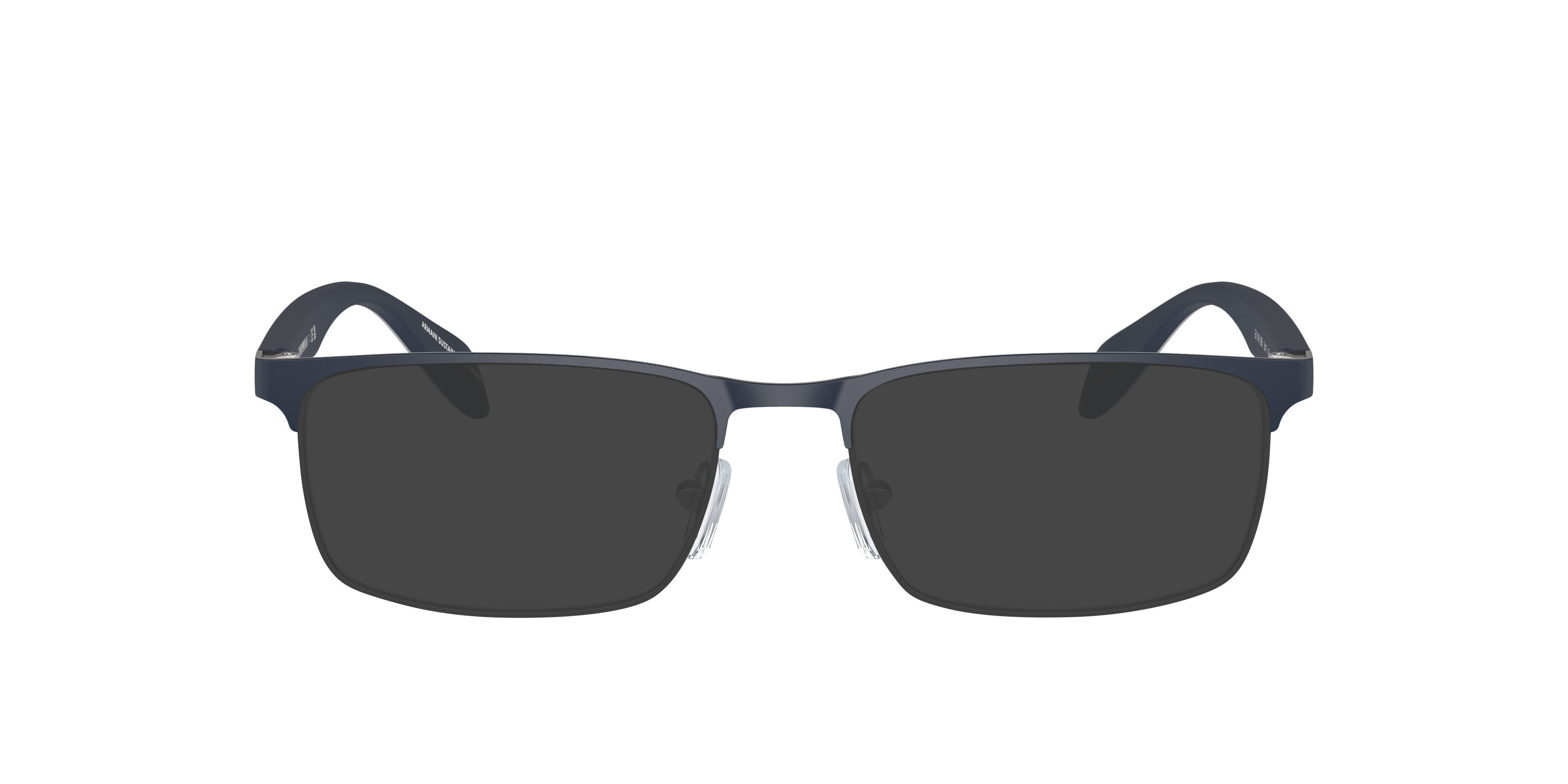 EA1149 Matte Silver & Blue MetalSunglass Frames for Glasses Direct, with Tinted Lenses