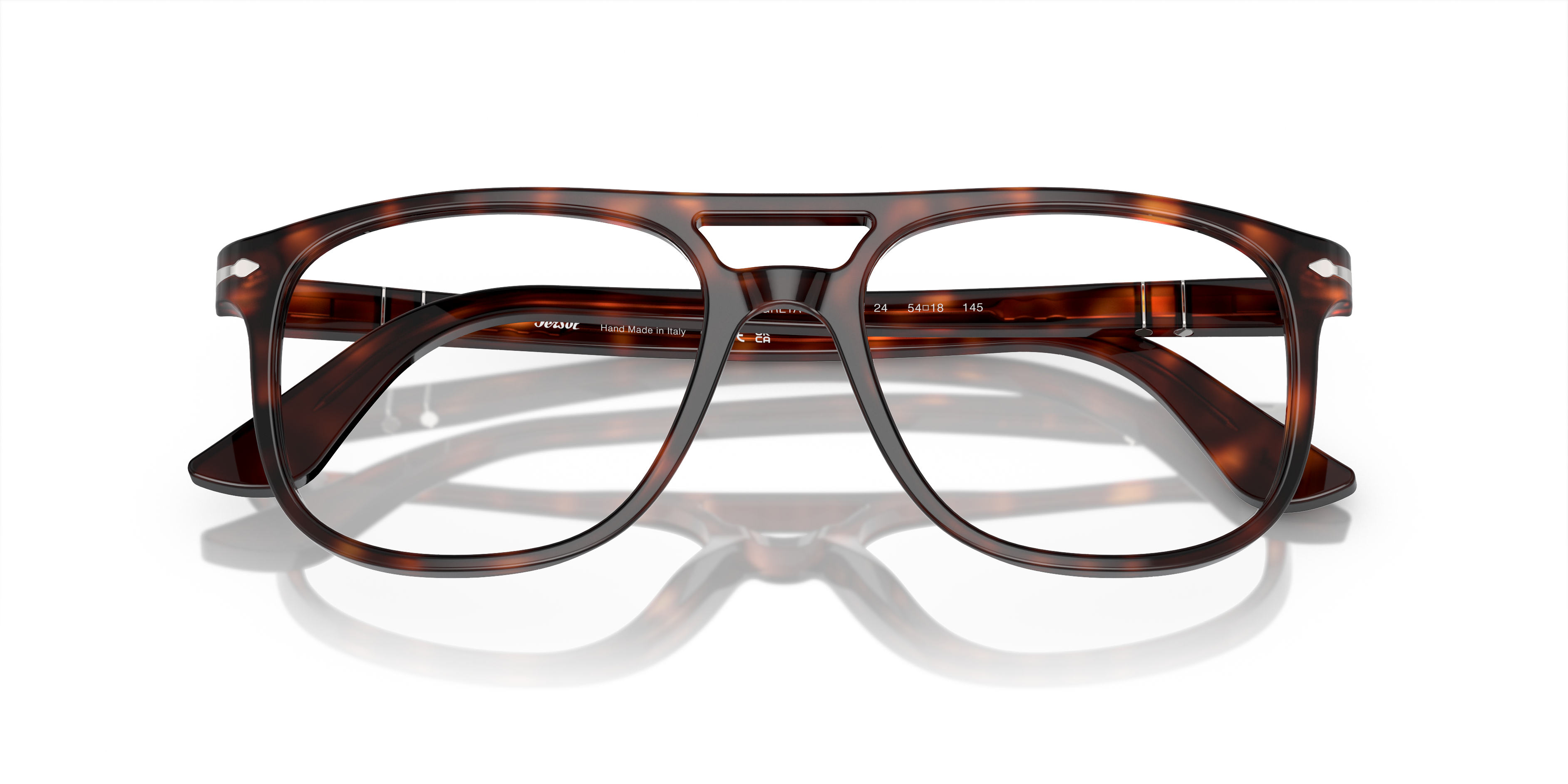 PO3329V Havana AcetateEyeglass Frames for Glasses Direct, Closed View