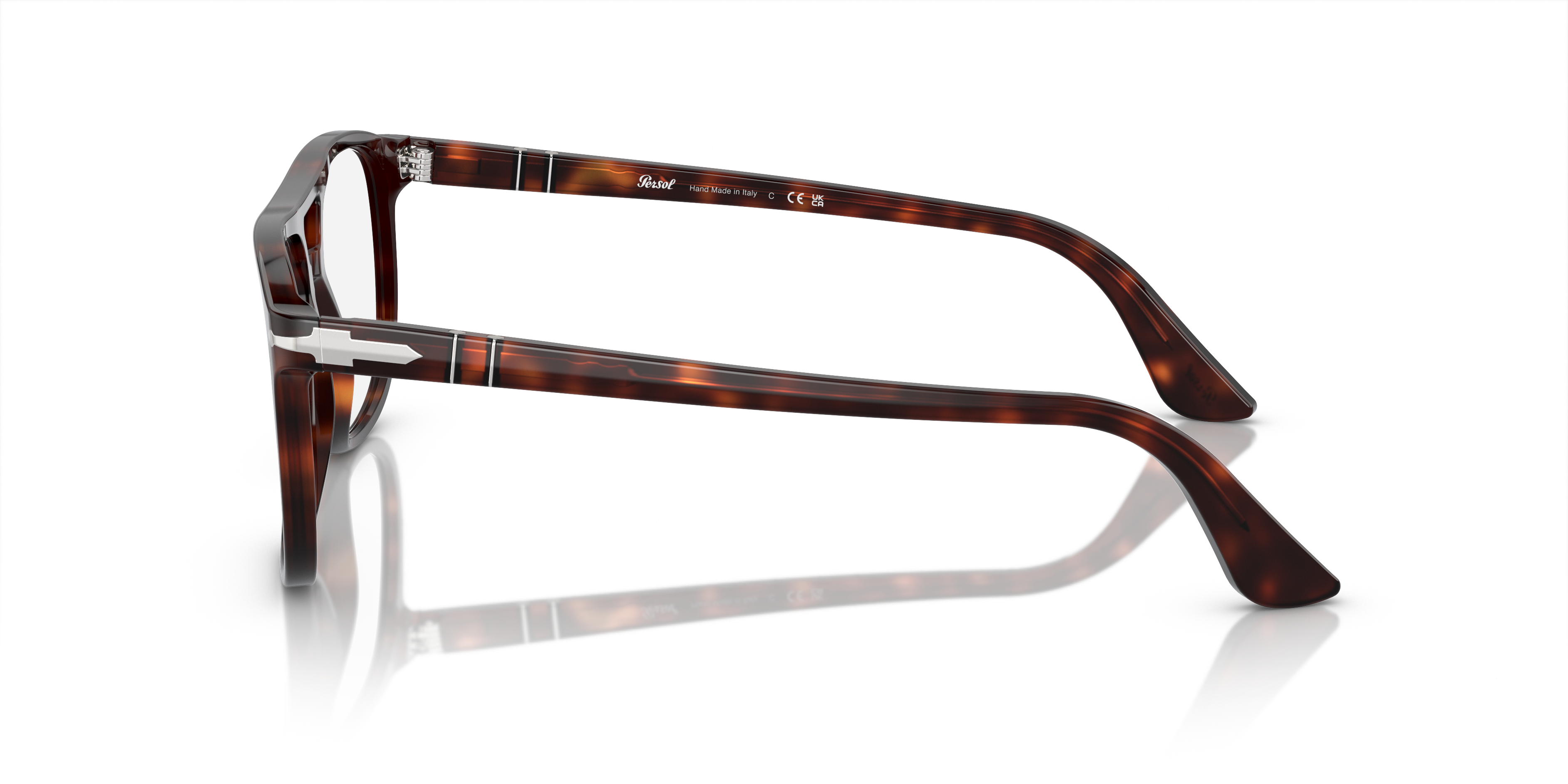 PO3329V Havana AcetateEyeglass Frames for Glasses Direct, Side View