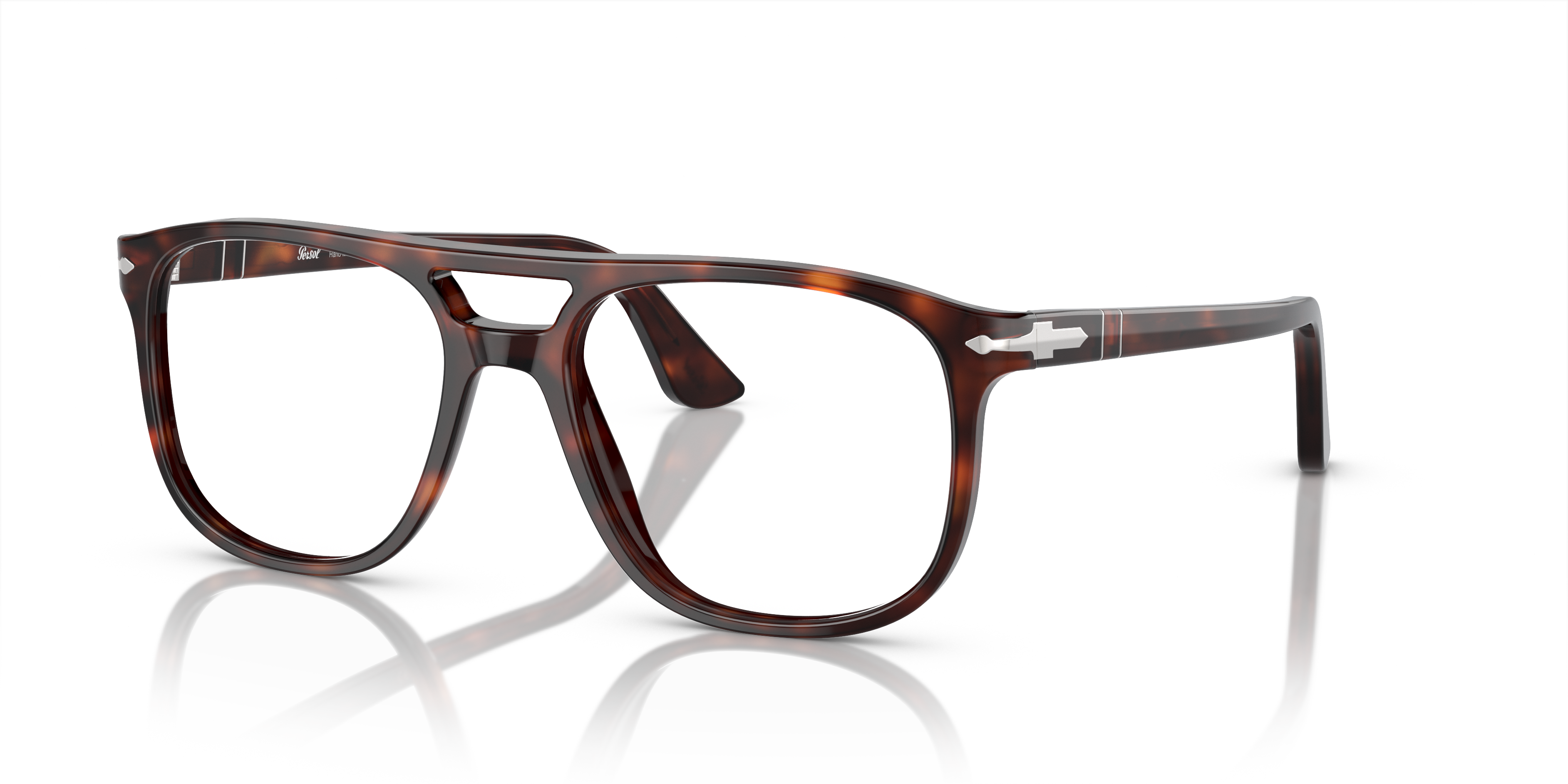 PO3329V Havana AcetateEyeglass Frames for Glasses Direct, Angle View