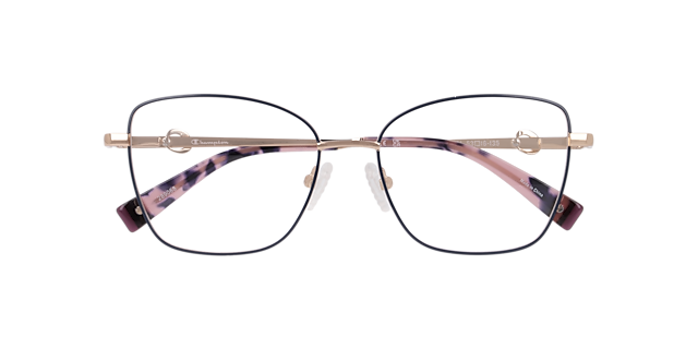 Cubea Blue MetalEyeglass Frames for Glasses Direct, Closed View