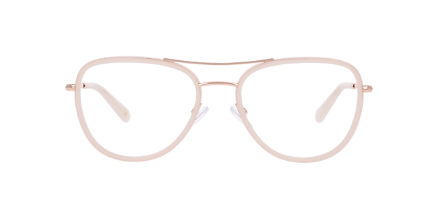 Northolt Milky White & Pink Gold MetalEyeglass Frames for Glasses Direct, Front View