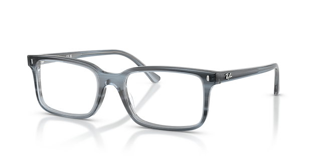 RB5445 Striped Blue AcetateEyeglass Frames for Glasses Direct, Angle View