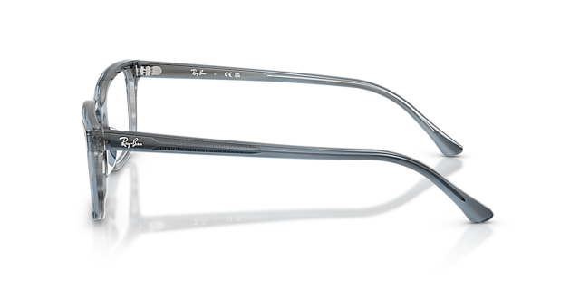 RB5445 Striped Blue AcetateEyeglass Frames for Glasses Direct, Side View