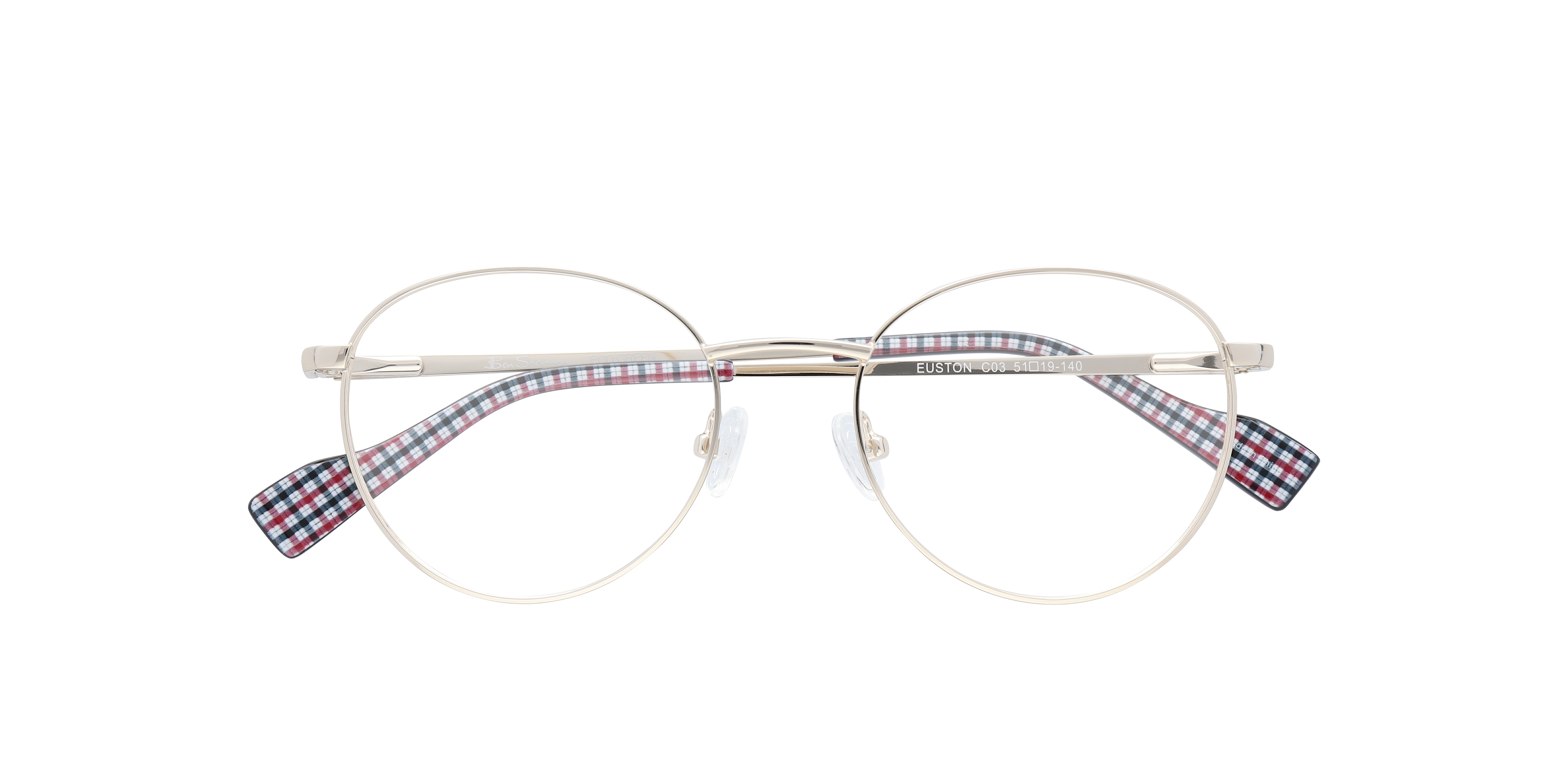 Euston Gold AcetateEyeglass Frames for Glasses Direct, Closed View