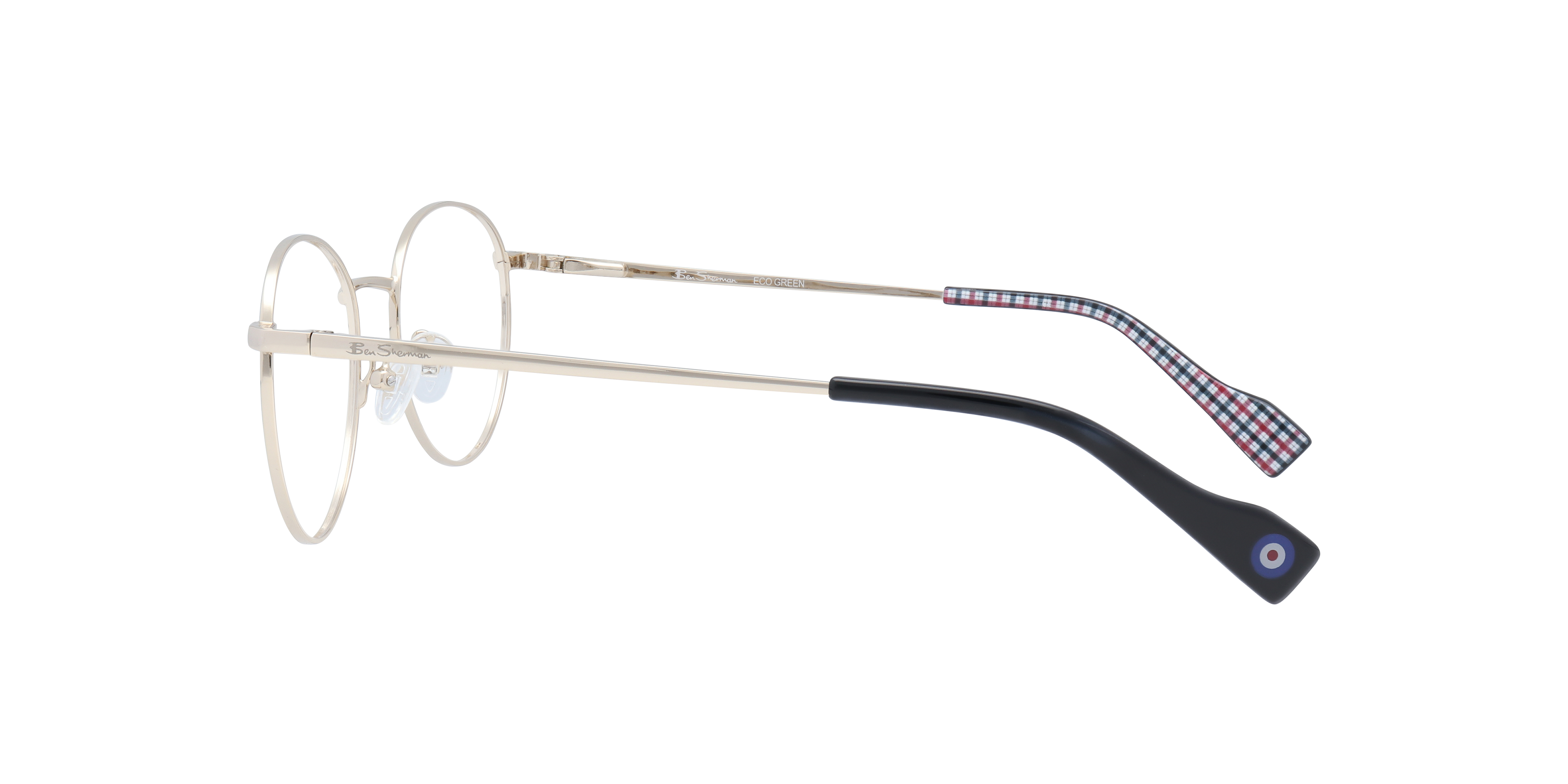 Euston Gold AcetateEyeglass Frames for Glasses Direct, Side View