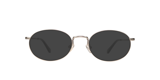 Hawkins Matte Silver MetalEyeglass Frames for Glasses Direct, with Tinted Lenses