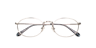 Hawkins Matte Silver MetalEyeglass Frames for Glasses Direct, Closed View
