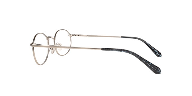 Hawkins Matte Silver MetalEyeglass Frames for Glasses Direct, Side View