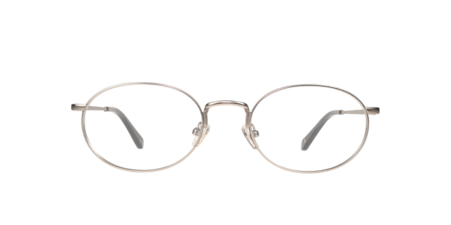 Hawkins Matte Silver MetalEyeglass Frames for Glasses Direct, Front View