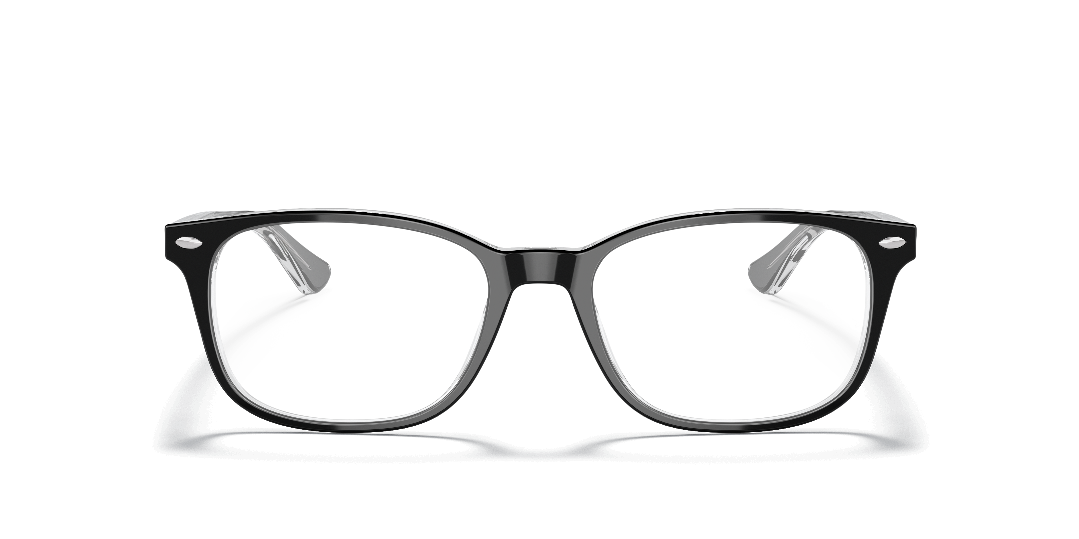 RB5375 Black On Transparent AcetateEyeglass Frames for Glasses Direct, Front View