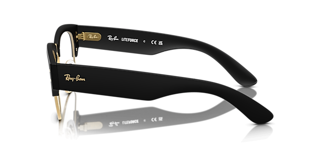 RB7316V Sand Black On Gold PlasticEyeglass Frames for Glasses Direct, Side View