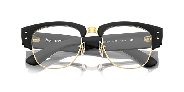 RB7316V Sand Black On Gold PlasticEyeglass Frames for Glasses Direct, Closed View