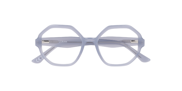 Mabel Milky Light Blue AcetateEyeglass Frames for Glasses Direct, Closed View