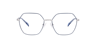 Mitcham Light Blue On Silver MetalEyeglass Frames for Glasses Direct, Front View