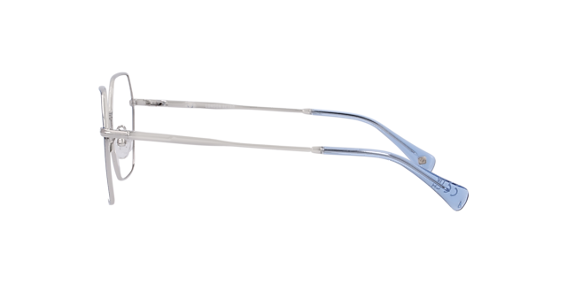 Mitcham Light Blue On Silver MetalEyeglass Frames for Glasses Direct, Side View