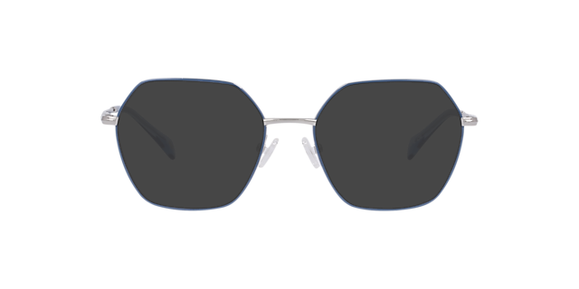 Mitcham Light Blue On Silver MetalEyeglass Frames for Glasses Direct, with Tinted Lenses