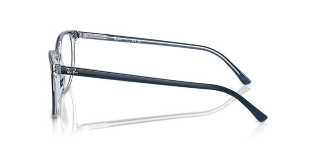 Elliot Optics Blue On Transparent Blue AcetateEyeglass Frames for Glasses Direct, Side View