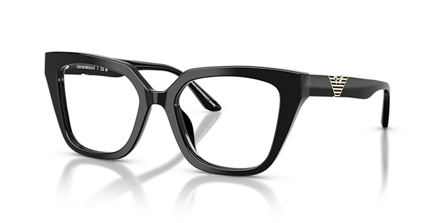 EA3267U Shiny Black AcetateEyeglass Frames for Glasses Direct, Angle View
