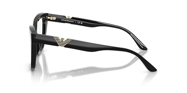 EA3267U Shiny Black AcetateEyeglass Frames for Glasses Direct, Side View