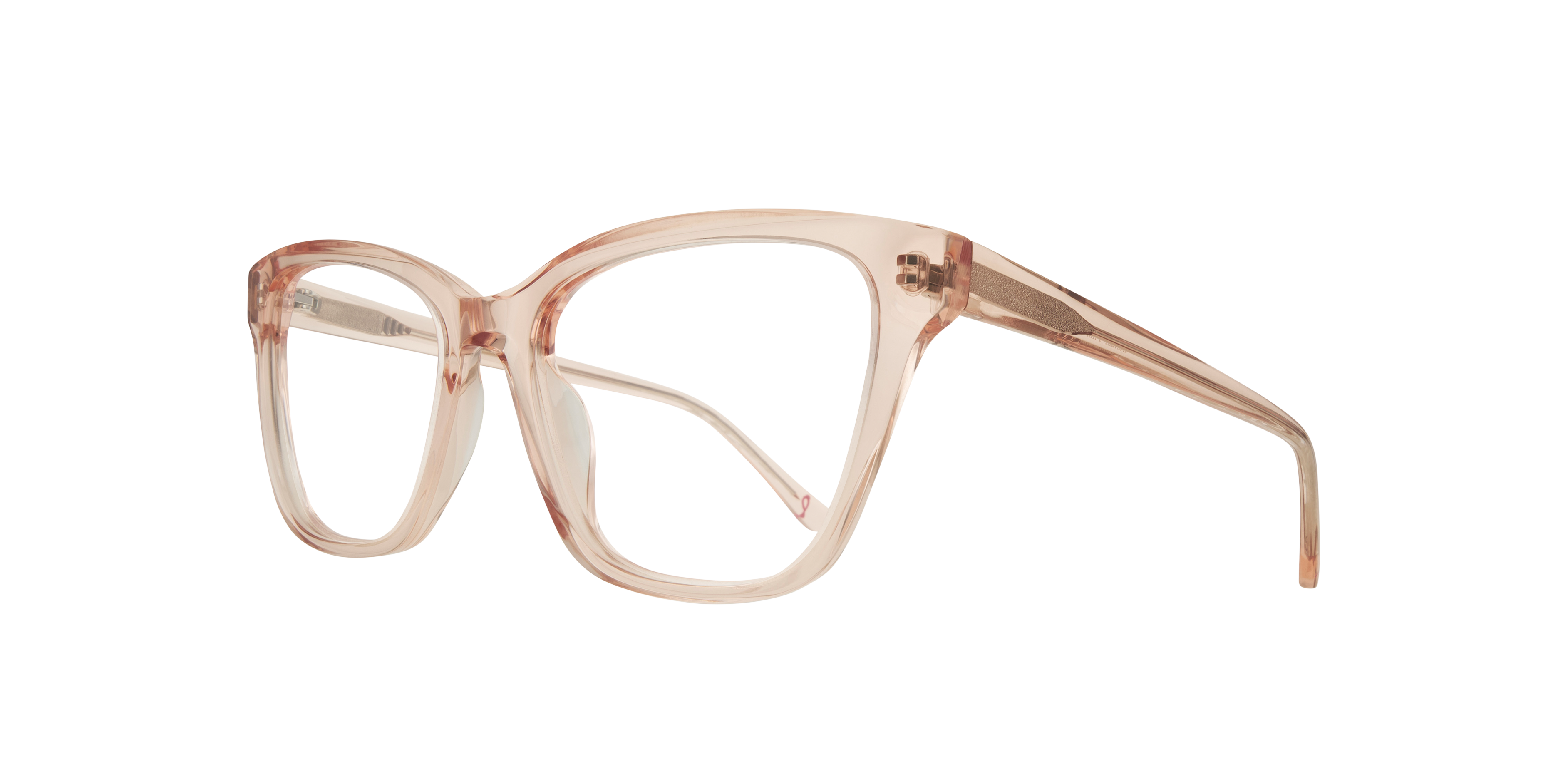 Leilani Pink AcetateEyeglass Frames for Glasses Direct, Angle View