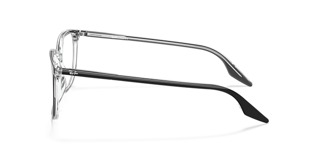 RB5362 Optics Black On Transparent AcetateEyeglass Frames for Glasses Direct, Side View