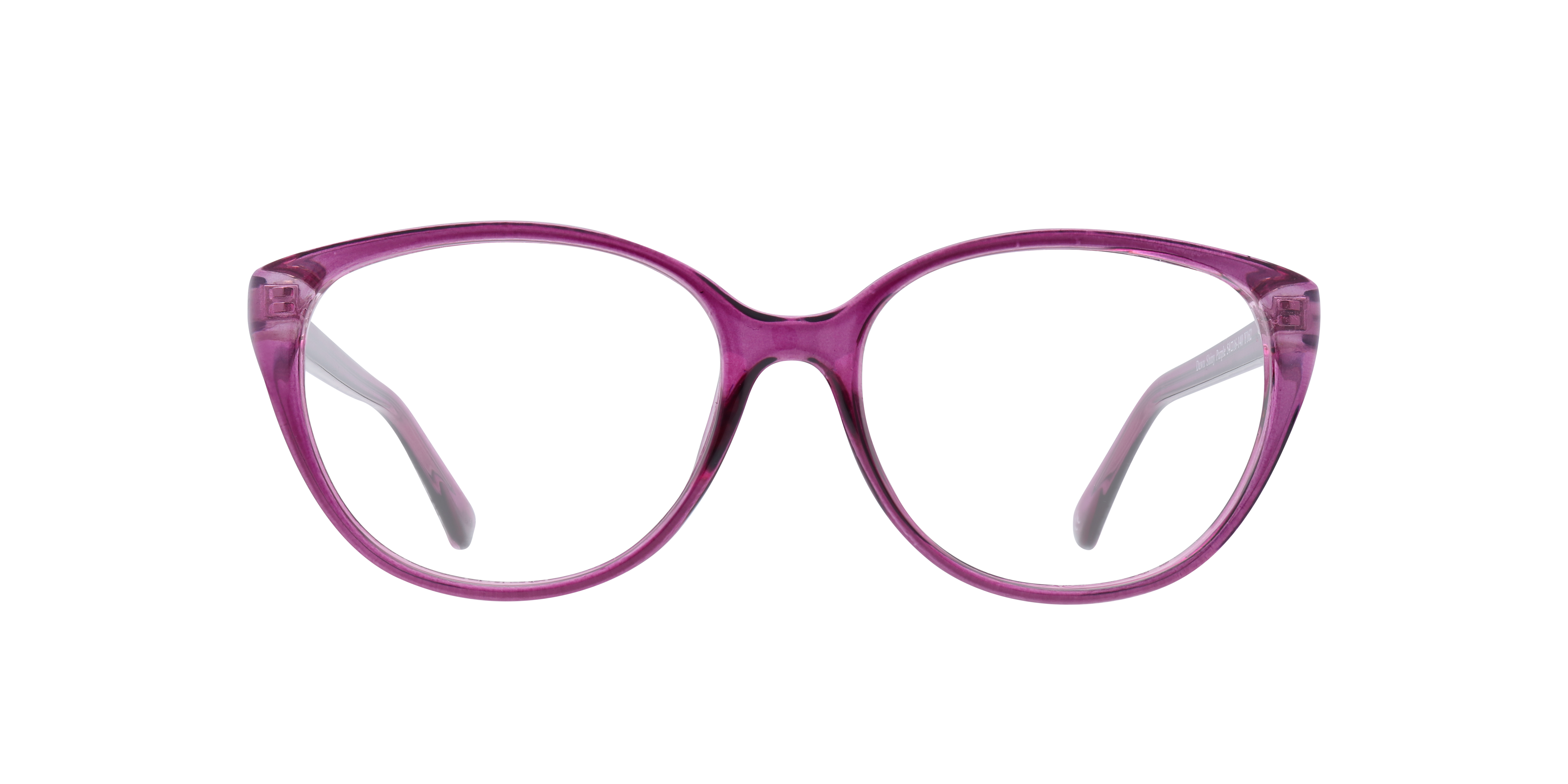 Dawn Shiny Purple PlasticEyeglass Frames for Glasses Direct, Front View