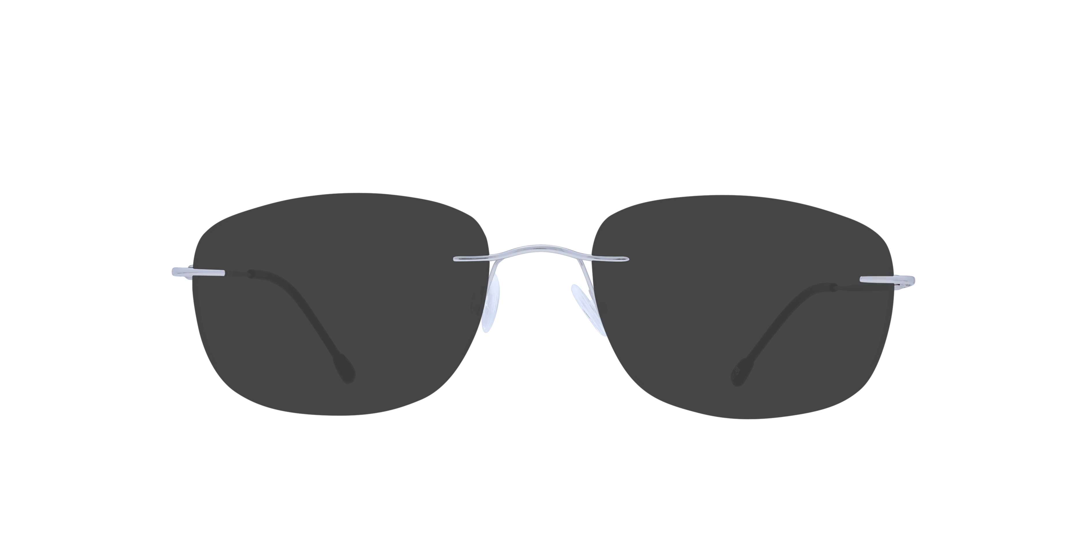 Clover Silver MetalSunglass Frames for Glasses Direct, with Tinted Lenses