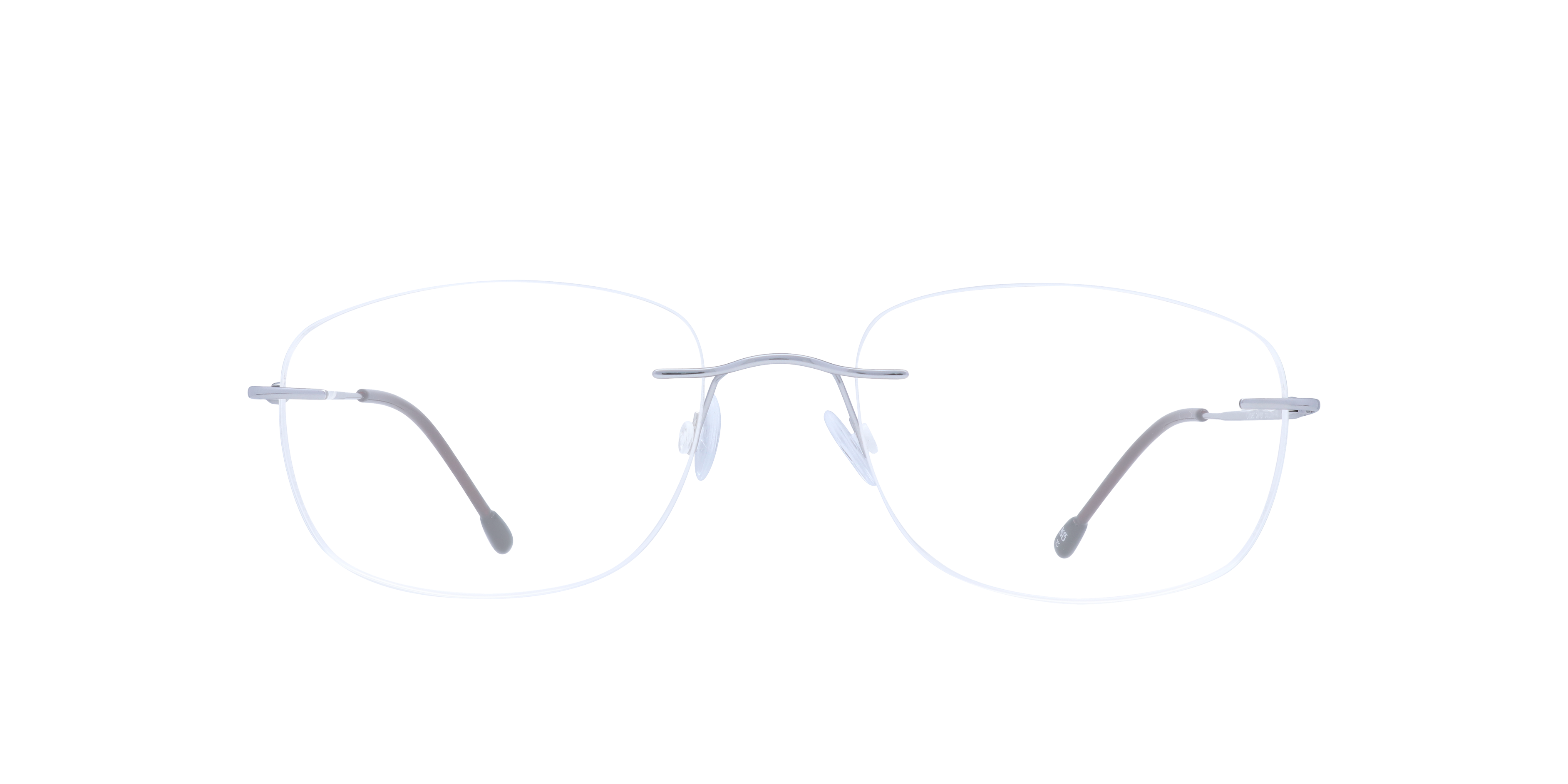 Clover Silver MetalSunglass Frames for Glasses Direct, Front View