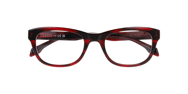 Nathanael Horn Red AcetateEyeglass Frames for Glasses Direct, Closed View