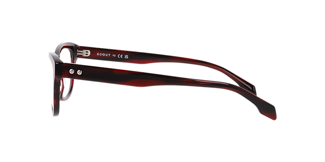 Nathanael Horn Red AcetateEyeglass Frames for Glasses Direct, Side View