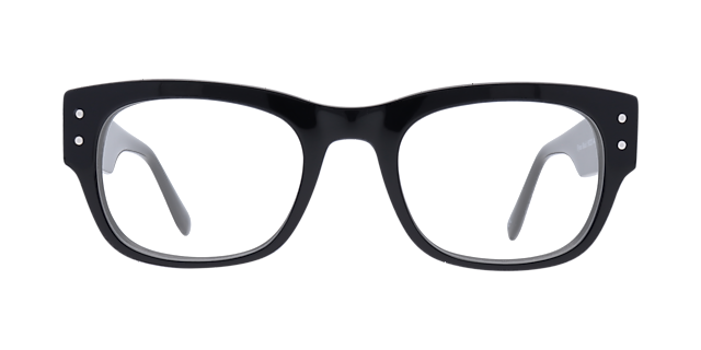 Flynn Black AcetateEyeglass Frames for Glasses Direct, Front View