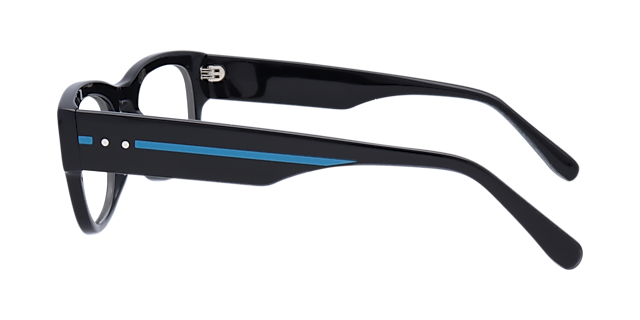 Flynn Black AcetateEyeglass Frames for Glasses Direct, Side View