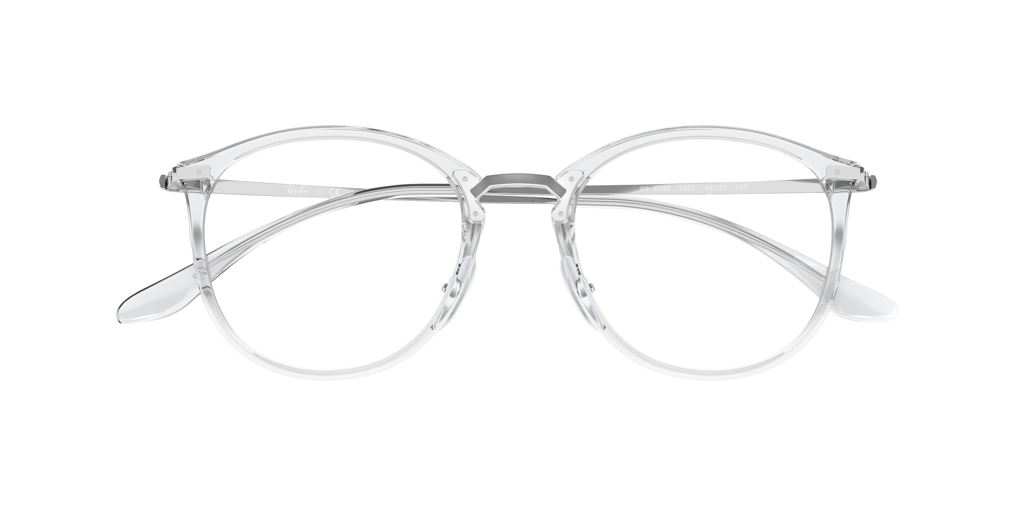 RB7140 Transparent PlasticEyeglass Frames for Glasses Direct, Closed View