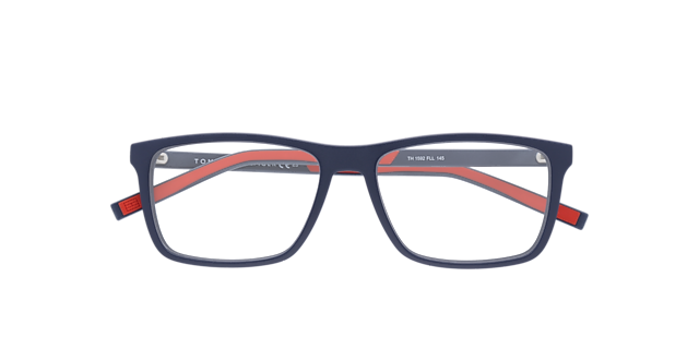 TH 1592 Blue & Red PlasticEyeglass Frames for Glasses Direct, Closed View