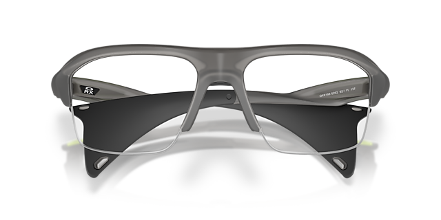 Stunt Glider Satin Grey Smoke PlasticEyeglass Frames for Glasses Direct, Closed View