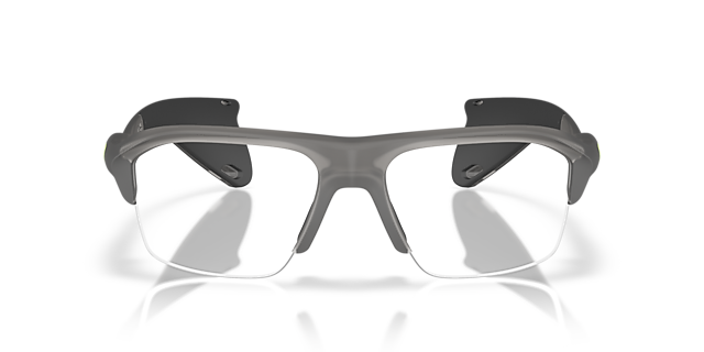 Stunt Glider Satin Grey Smoke PlasticEyeglass Frames for Glasses Direct, Front View