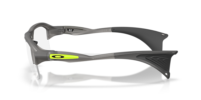 Stunt Glider Satin Grey Smoke PlasticEyeglass Frames for Glasses Direct, Side View