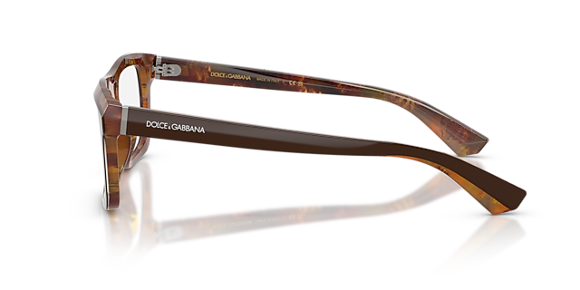 DG3431 Top Brown & Pearl Gold & Brown AcetateEyeglass Frames for Glasses Direct, Side View