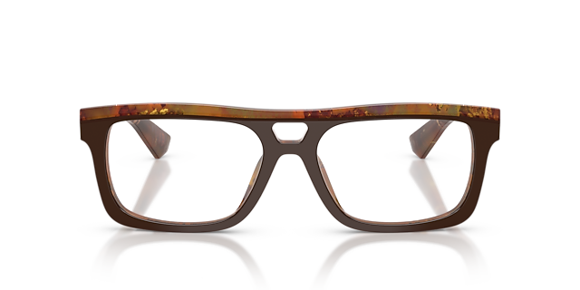 DG3431 Top Brown & Pearl Gold & Brown AcetateEyeglass Frames for Glasses Direct, Front View