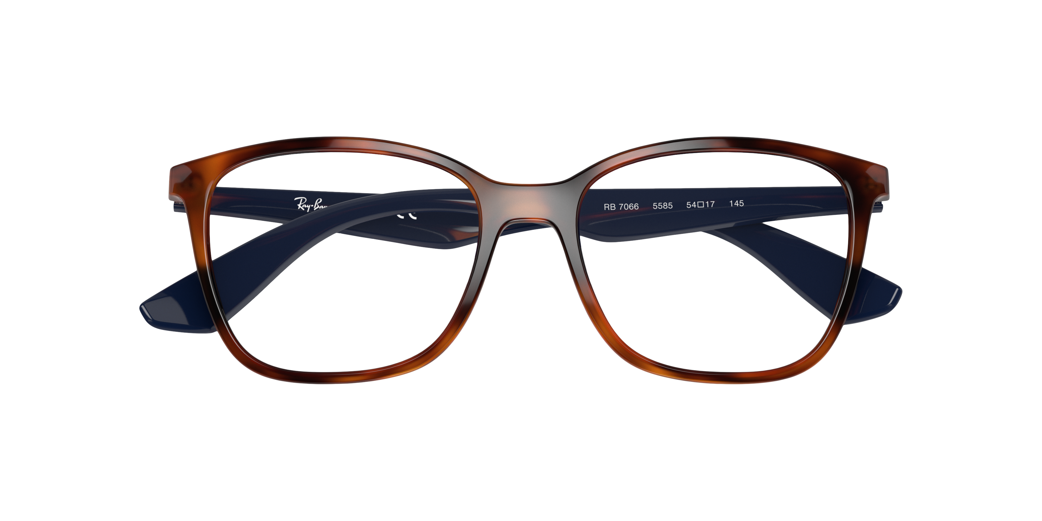 RB7066 Light Havana PlasticEyeglass Frames for Glasses Direct, Closed View