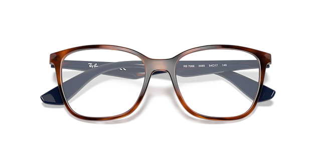 RB7066 Light Havana PlasticEyeglass Frames for Glasses Direct, Closed View