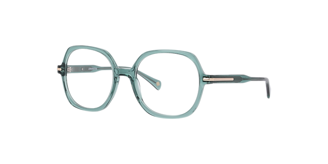 Marble Arch Crystal Green AcetateEyeglass Frames for Glasses Direct, Angle View