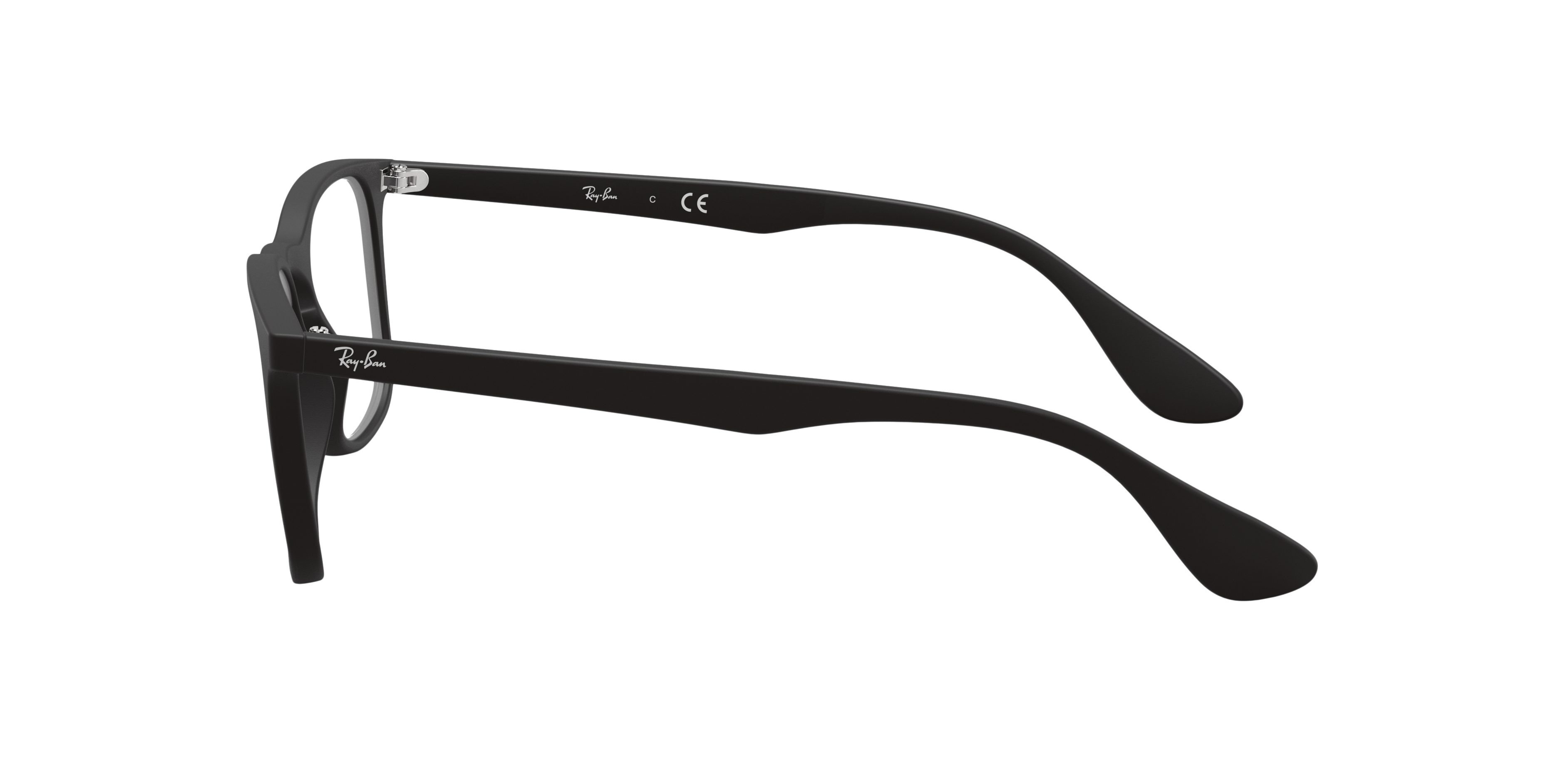 RB7074 Rubber Black PlasticEyeglass Frames for Glasses Direct, Side View