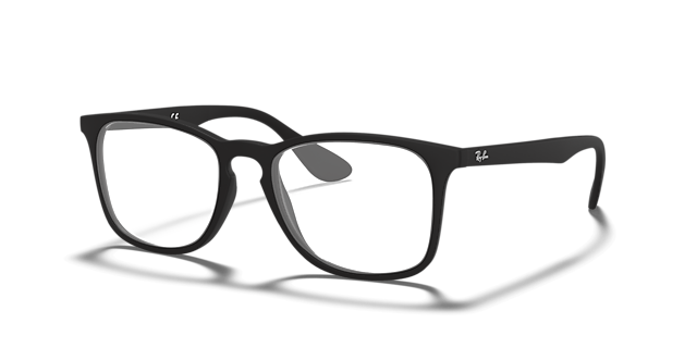 RB7074 Rubber Black PlasticEyeglass Frames for Glasses Direct, Angle View