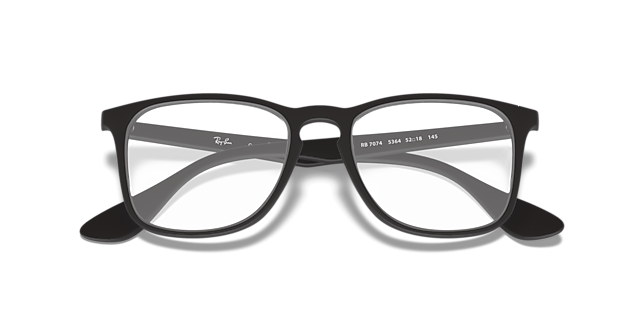 RB7074 Rubber Black PlasticEyeglass Frames for Glasses Direct, Closed View