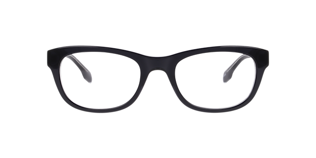 Nathanael Bilayer Black & Crystal Grey AcetateEyeglass Frames for Glasses Direct, Front View