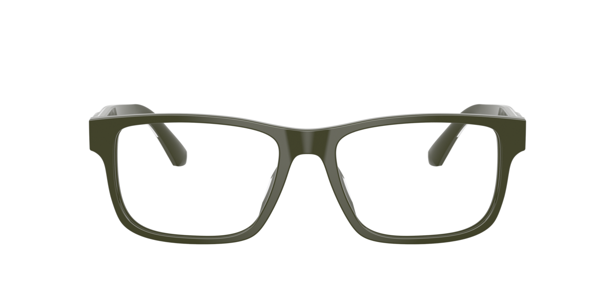 Emporio Armani Men's Shiny Green Rectangle Acetate Eyeglasses Online - Full Rim - Ea3265u