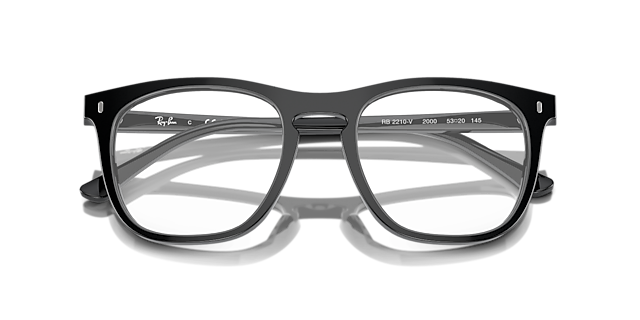 RB2210V Black AcetateEyeglass Frames for Glasses Direct, Closed View